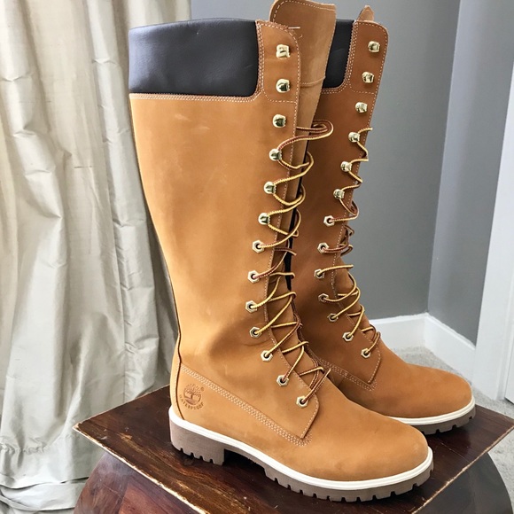 Timberland Shoes - 14” tall classic yellow Timberland boots